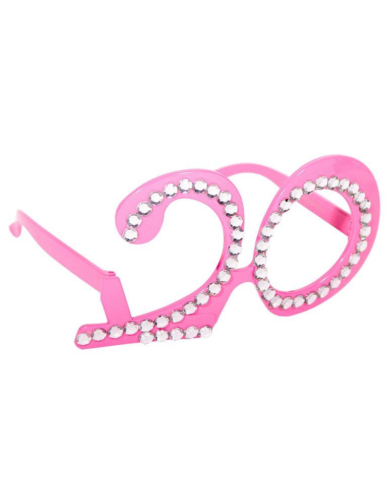 Party Glasses Birthday 20th Pink