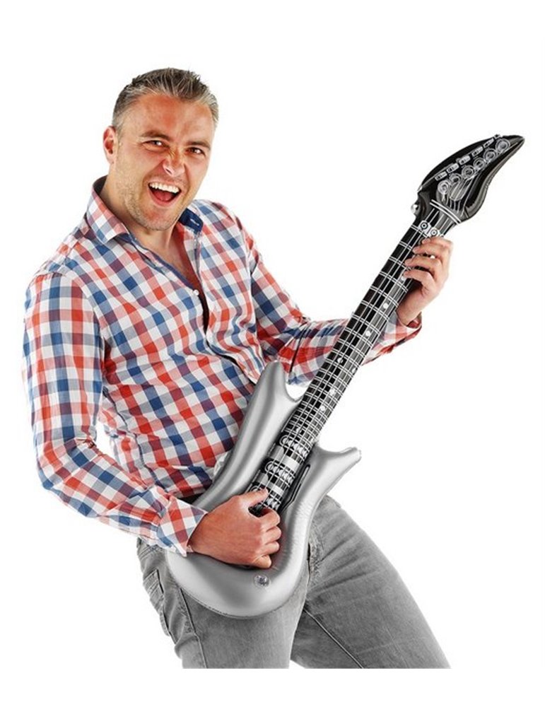 Inflatable Music Guitar Silver