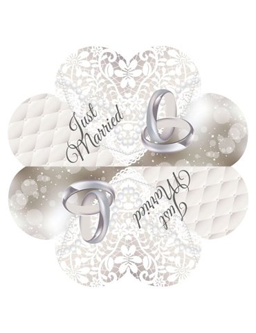 Wedding Heart Shape Napkins Just Married