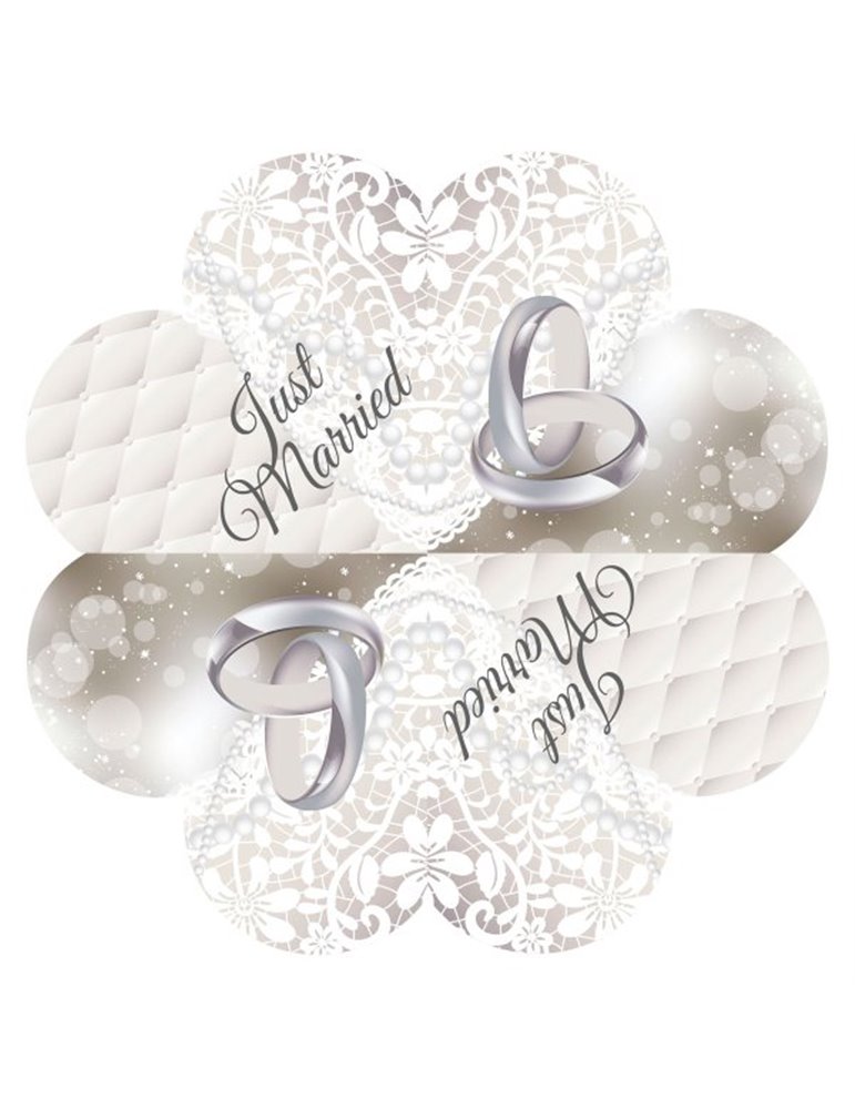 Wedding Heart Shape Napkins Just Married