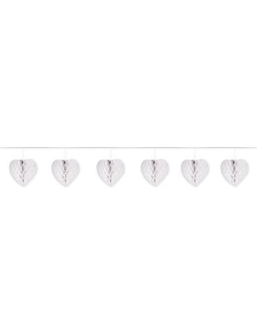 Bunting Heart Shapes Paper Garland  4m