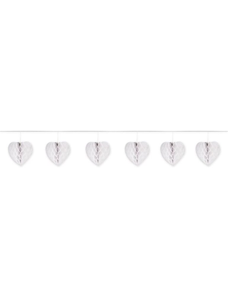 Bunting Heart Shapes Paper Garland  4m