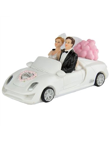 Wedding Figure Bride & Groom in a Car