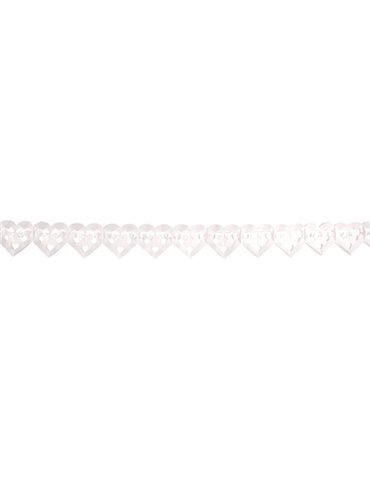 Bunting Heart Shapes Paper Garland 6m