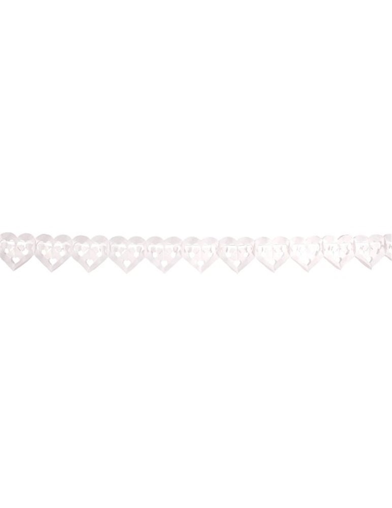 Bunting Heart Shapes Paper Garland 6m