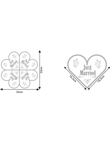 Napkins Wedding Heart Shape Just Married