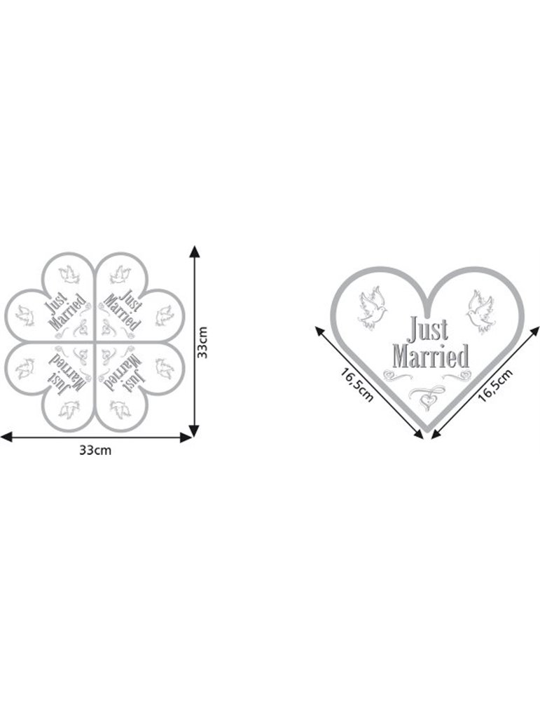 Napkins Wedding Heart Shape Just Married