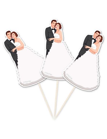 Wedding Picks Bride & Groom 10s