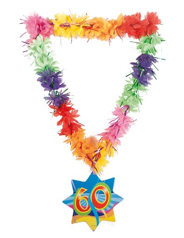 Hawaii Lei Tinsel Happy 60th