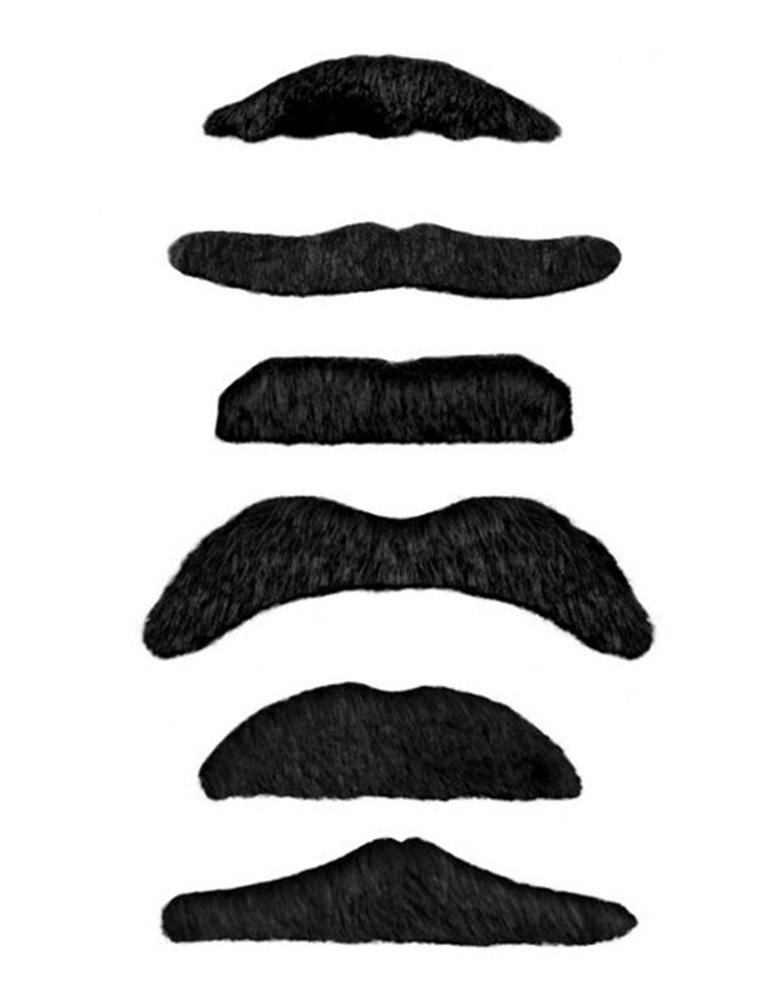 Hair - Moustaches Black 6's