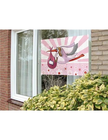 New Arrival Its a Girl Flag for Window