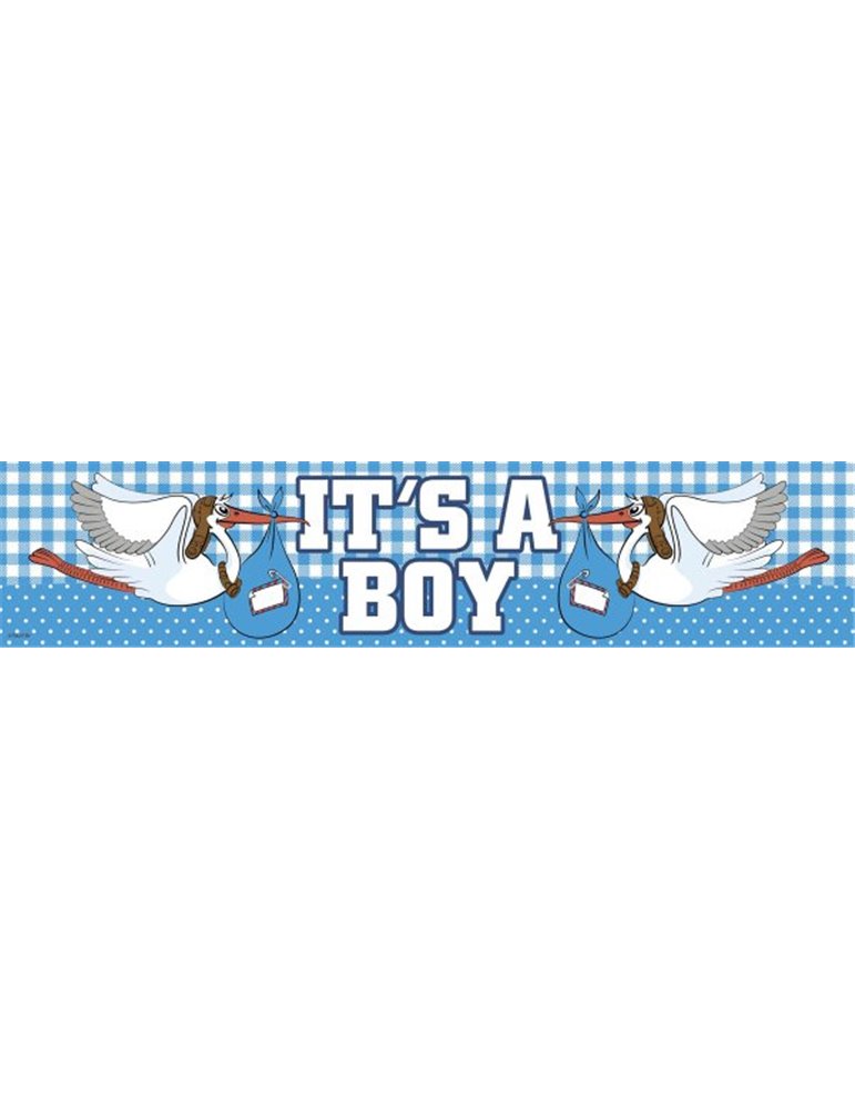 New Arrival Its a Boy Banner Foil 2.6m