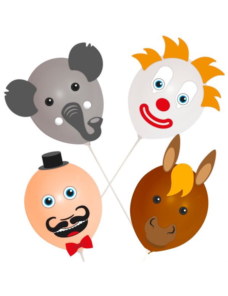 Balloon Kit Circus Heads set of 4