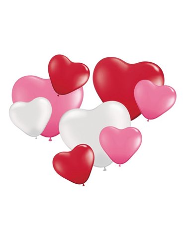 Balloon Shaped Hearts mixed Sizes colour