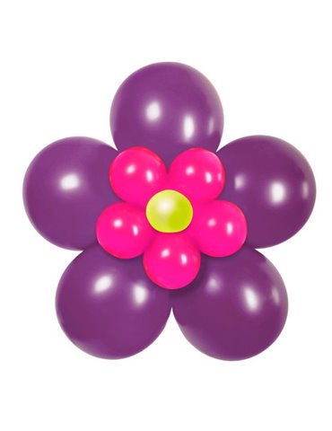 Balloon Kit Flower Pack Purple Pink