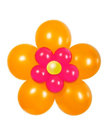 Balloon Kit Flower Pack Orange Pink