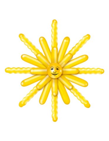 Balloon Kit Sun Yellow Design 120cm