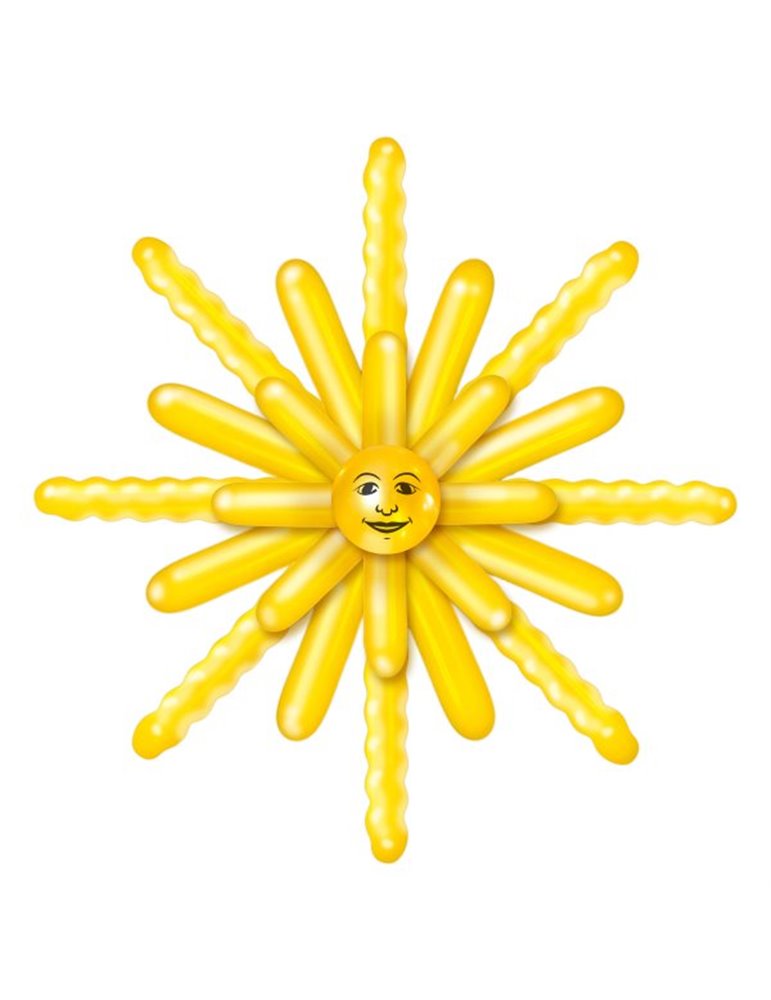 Balloon Kit Sun Yellow Design 120cm