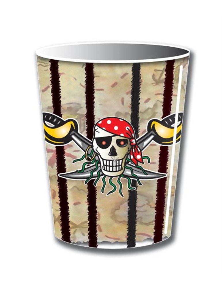 Pirate Red Birthday Cups 250ml 8 packet