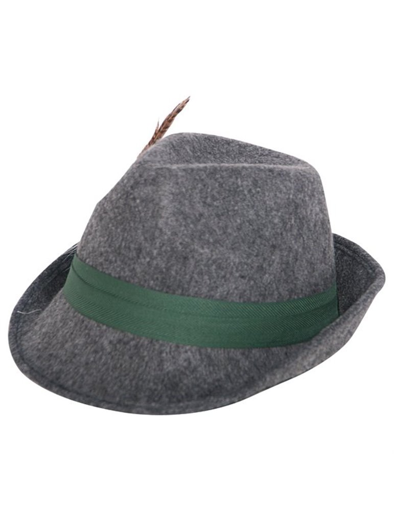 Hat Trilby Tyrolean Wool with Feather