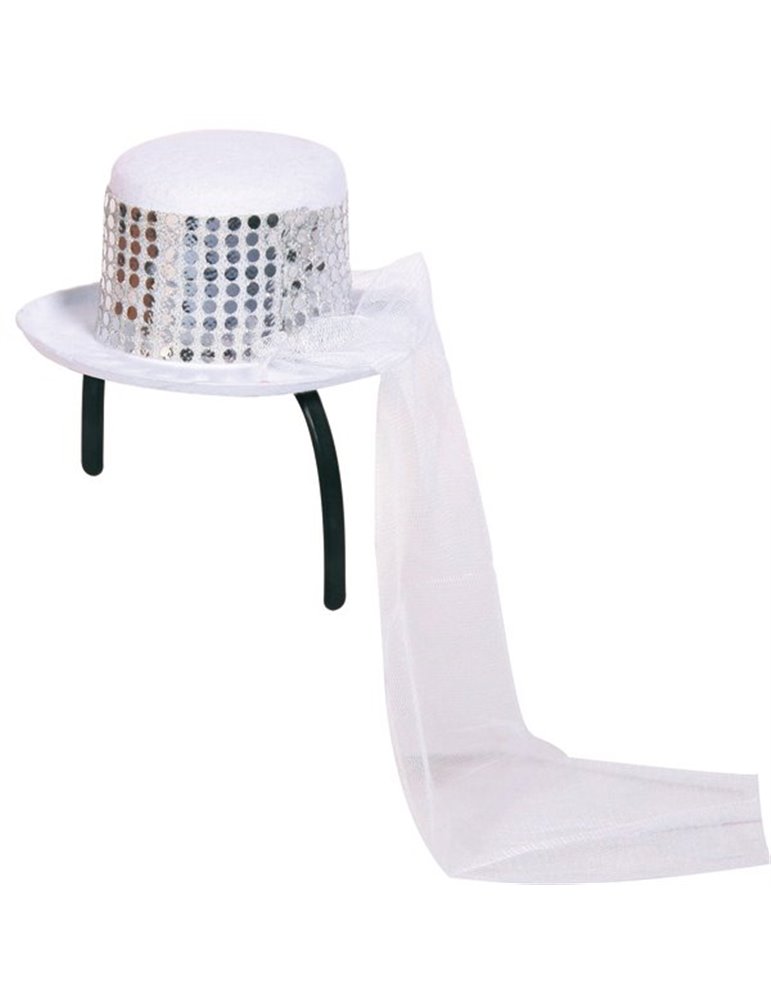 Hat Wedding White Mini & Tiara Band