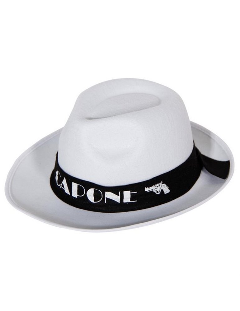 Hat Trilby Al Capone White