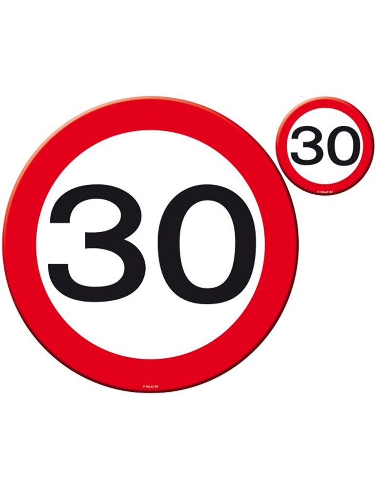 Traffic Sign 30th Birthday Place Mat &