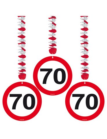 Traffic Sign 70th Birthday Hanging decor