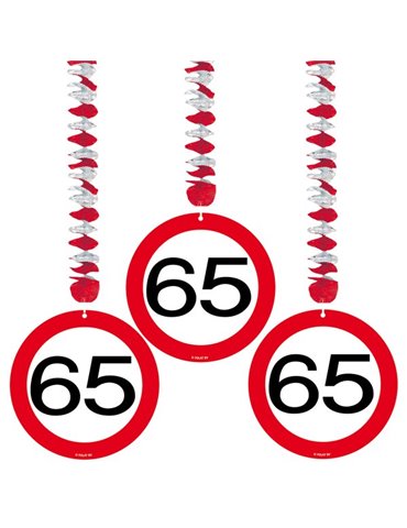 Traffic Sign 65th Birthday Hanging decor