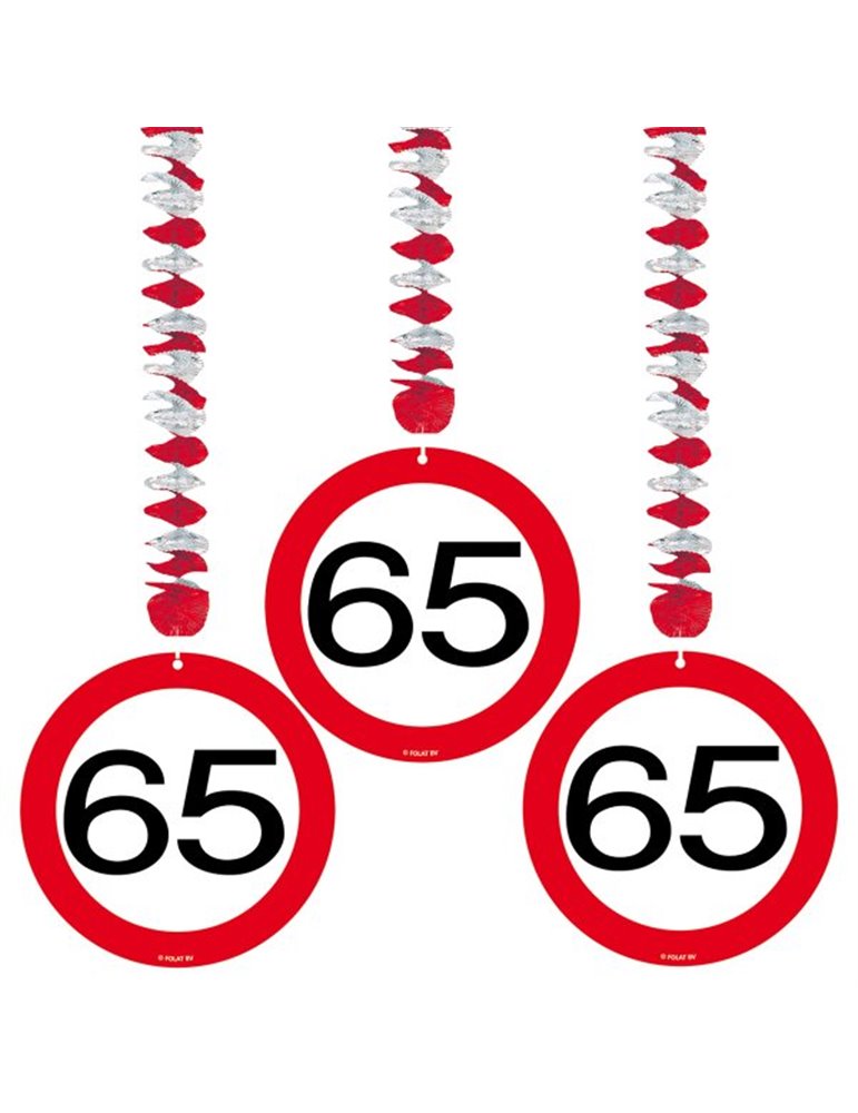 Traffic Sign 65th Birthday Hanging decor