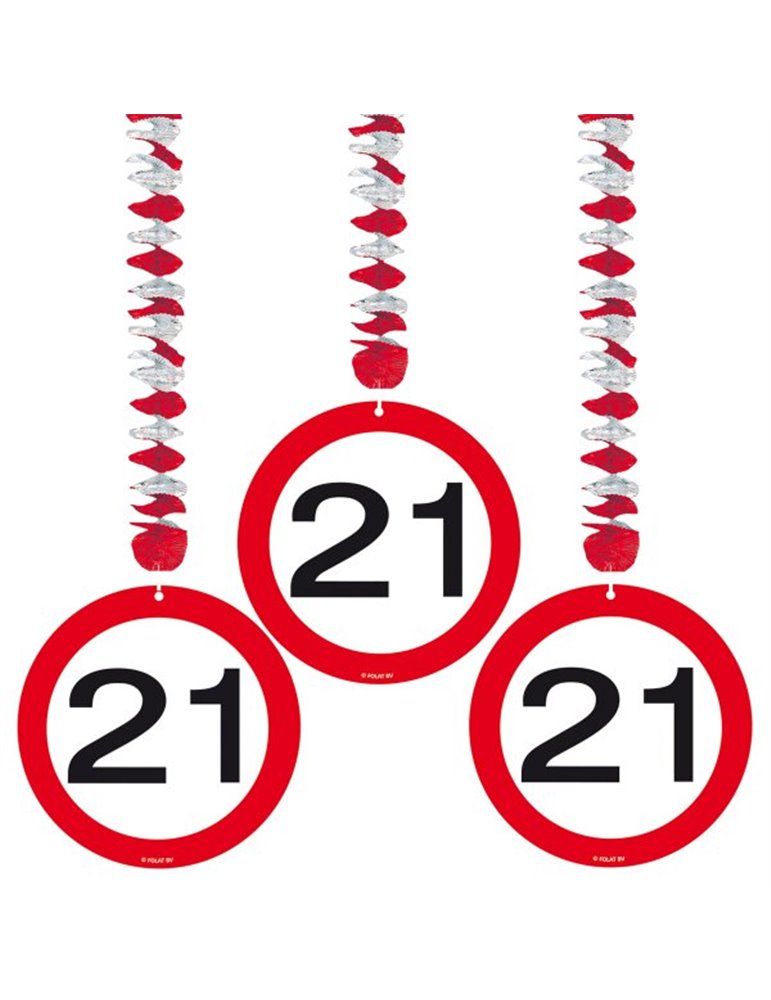 Traffic Sign 21st Birthday Hanging deco