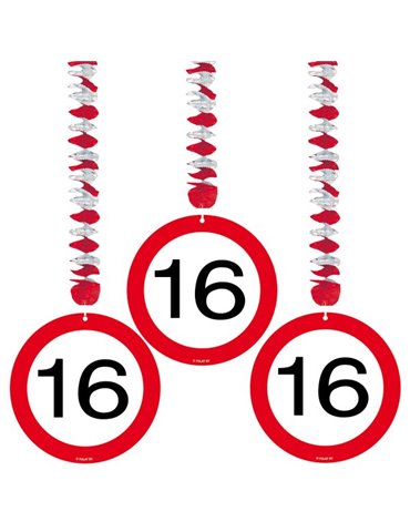 Traffic Sign 16th Birthday Hanging decor