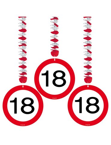 Traffic Sign 18th Birthday Hanging decor