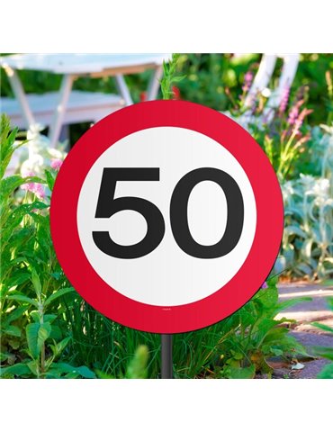 Traffic Sign 50th Birthday Garden sign