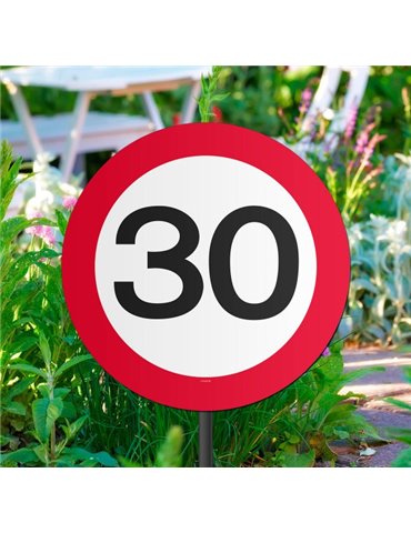 Traffic Sign 30th Birthday Garden sign