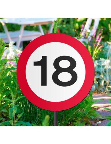 Traffic Sign 18th Birthday Garden sign