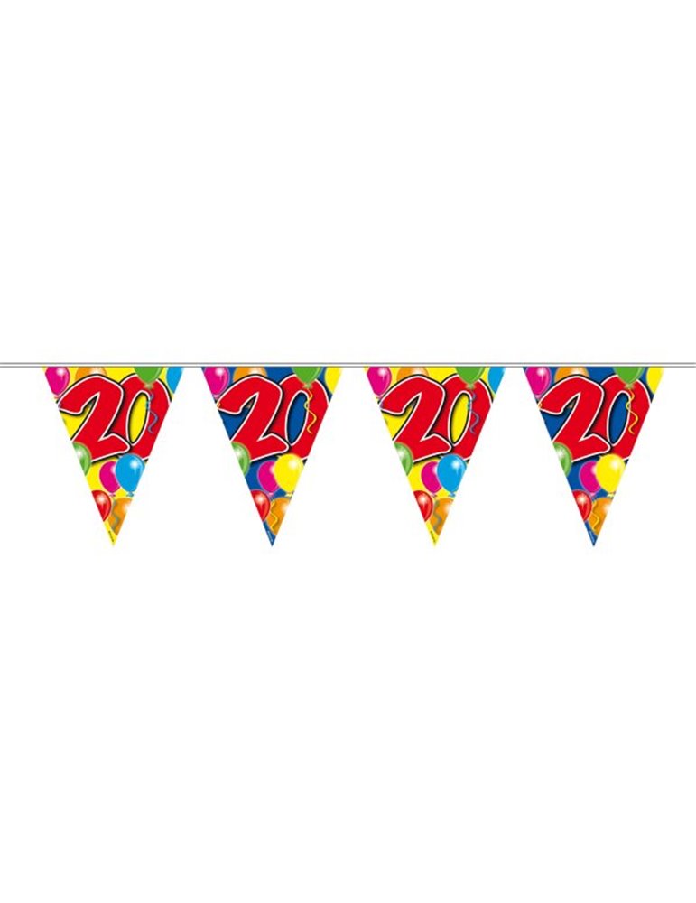 Bunting Balloon for 20th Birthday