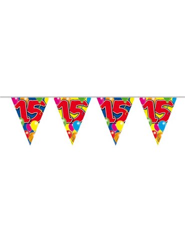 Bunting Balloon for 15th Birthday