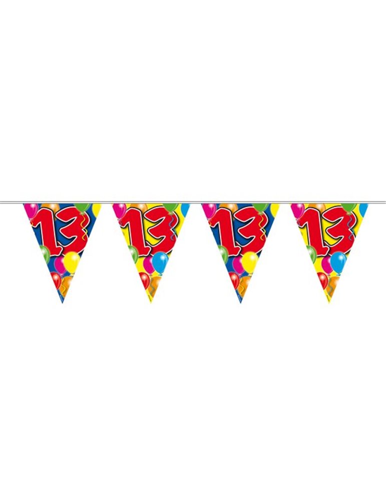 Bunting Balloon for 13th Birthday