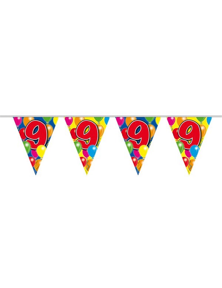 Bunting Balloon for 9th Birthday