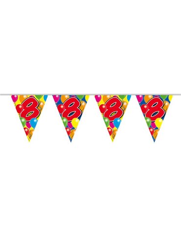 Bunting Balloon for 8th Birthday