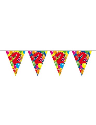 Bunting Balloon for 2nd Birthday