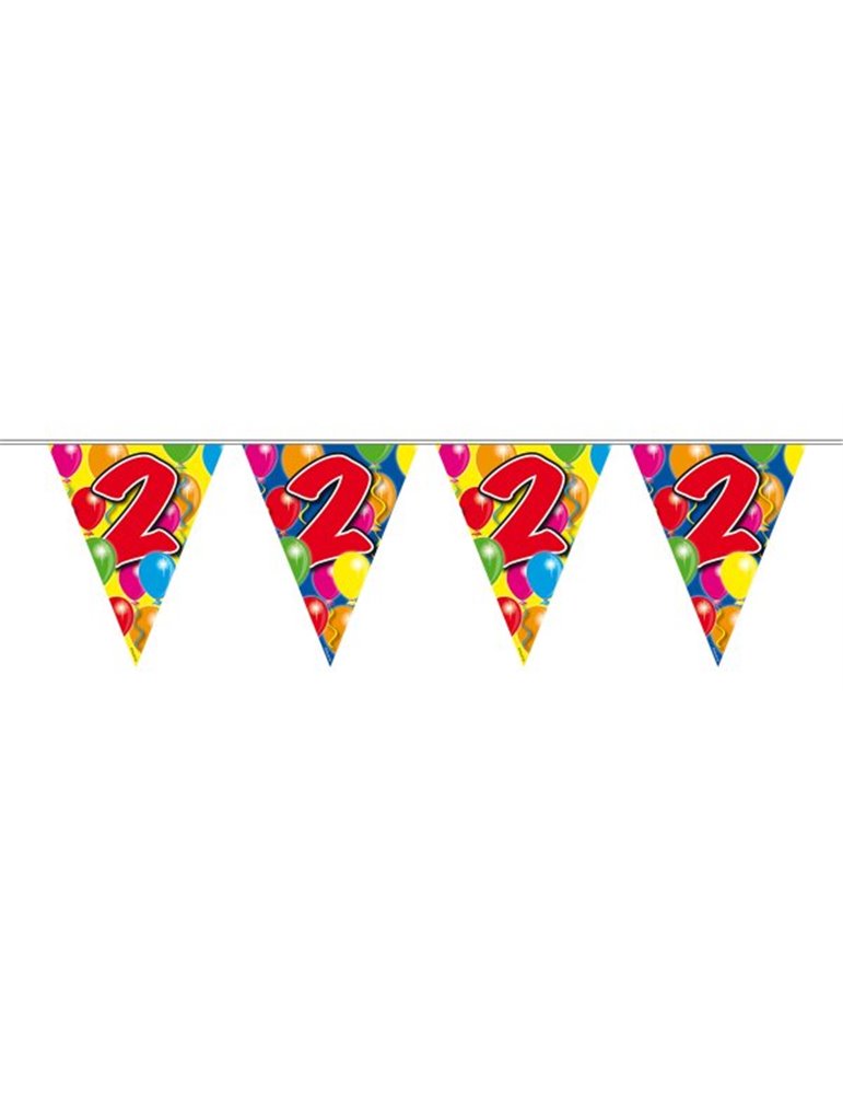 Bunting Balloon for 2nd Birthday