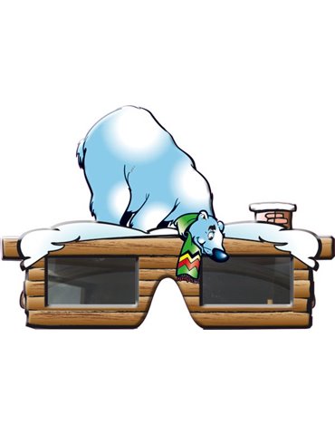 Party Glasses Polar Bear White