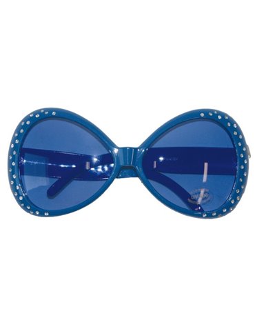 Party Glasses Diamond Frame Blue Dark