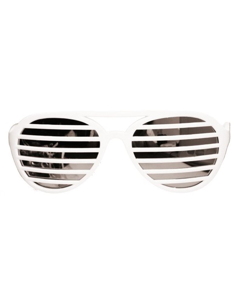 Party Glasses Lamella Stripes White