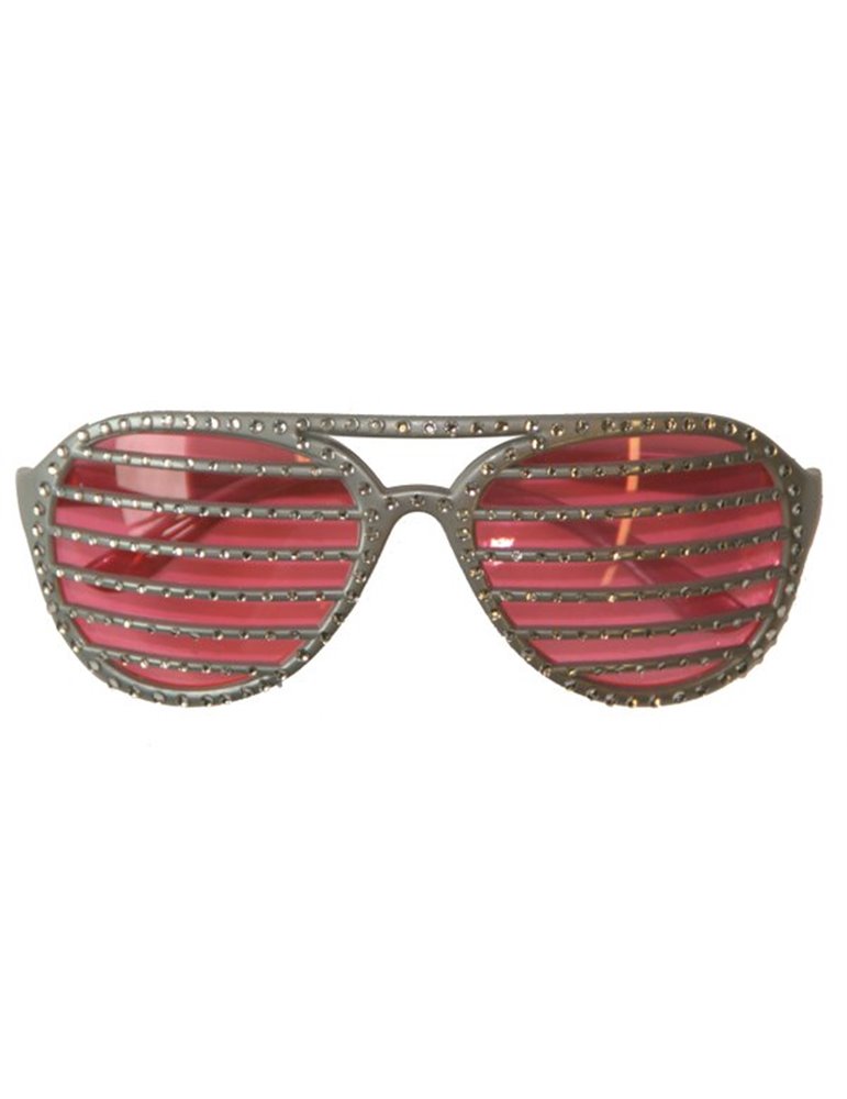 Party Glasses Silver Diamonds