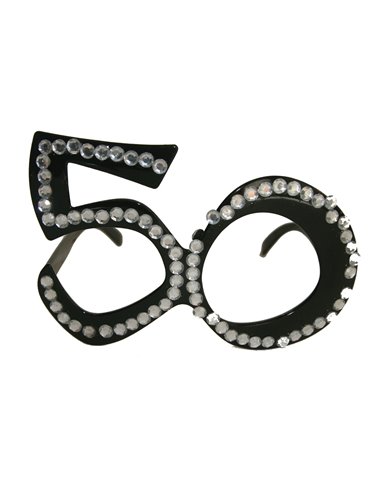 Party Glasses Birthday 50th Black