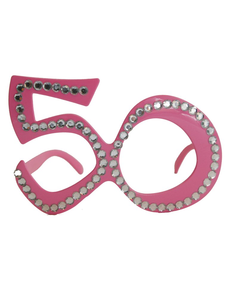 Party Glasses Birthday 50th Pink