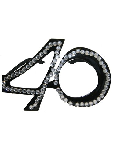 Party Glasses Birthday 40th Black